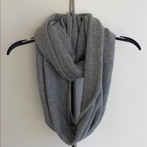 Gray cashmere infinity scarf